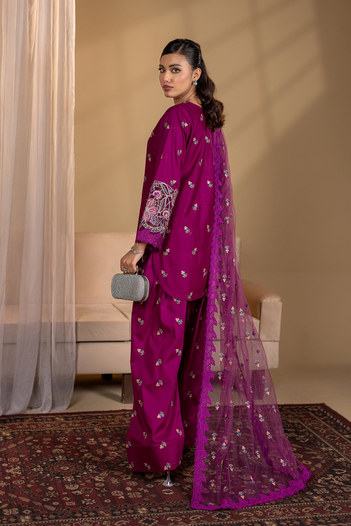 HAYZEN - 3PC EMBROIDERED OUTFIT - Henna Mehndi