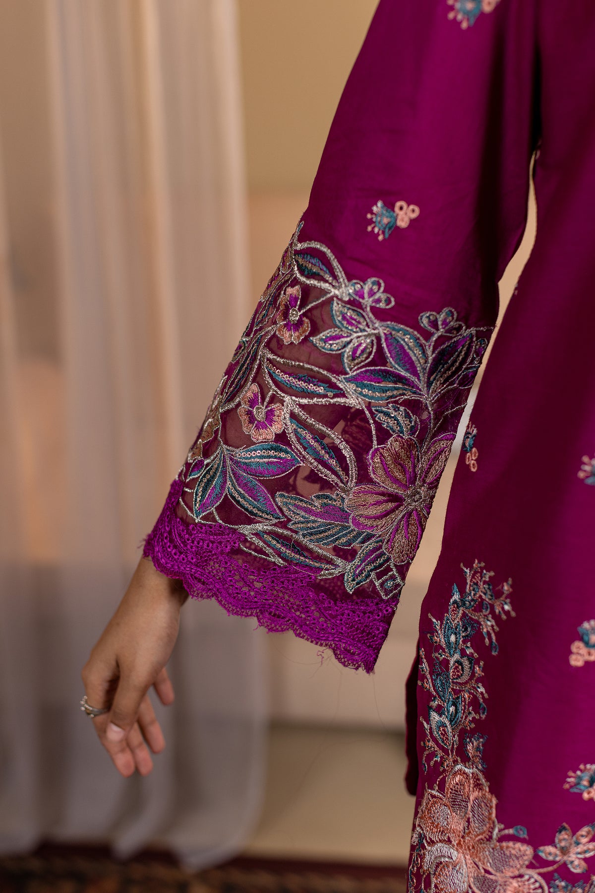 HAYZEN - 3PC EMBROIDERED OUTFIT - Henna Mehndi