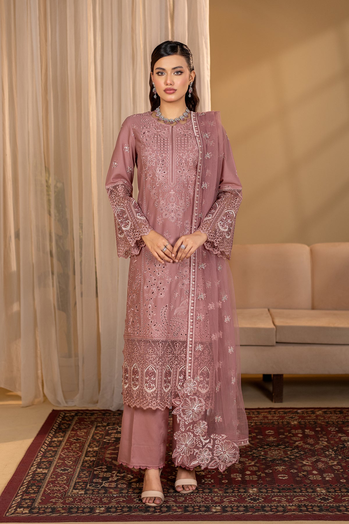 ZUMRA - 3PC EMBROIDERED OUTFIT - Henna Mehndi