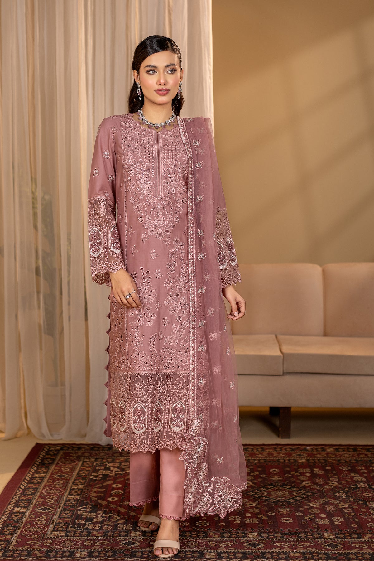 ZUMRA - 3PC EMBROIDERED OUTFIT - Henna Mehndi