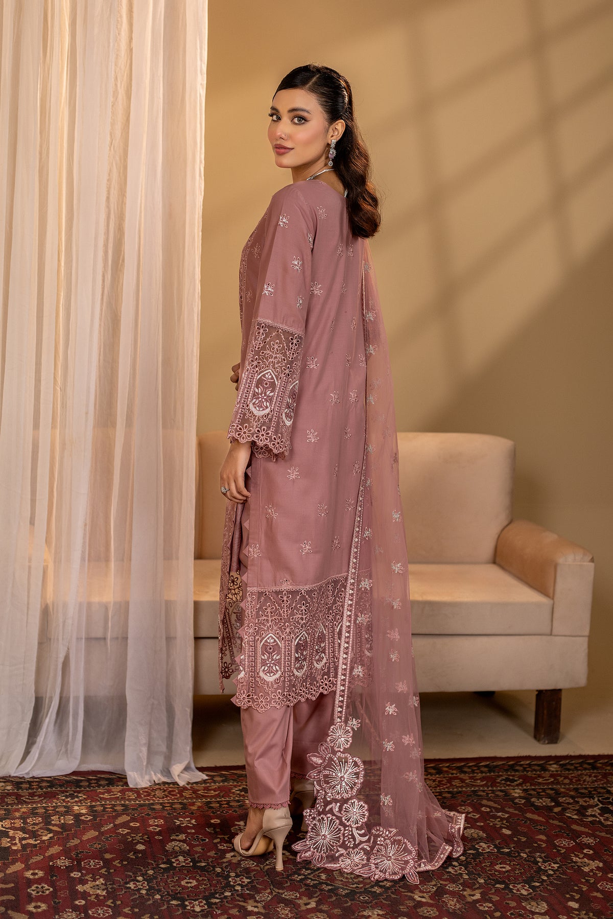 ZUMRA - 3PC EMBROIDERED OUTFIT - Henna Mehndi
