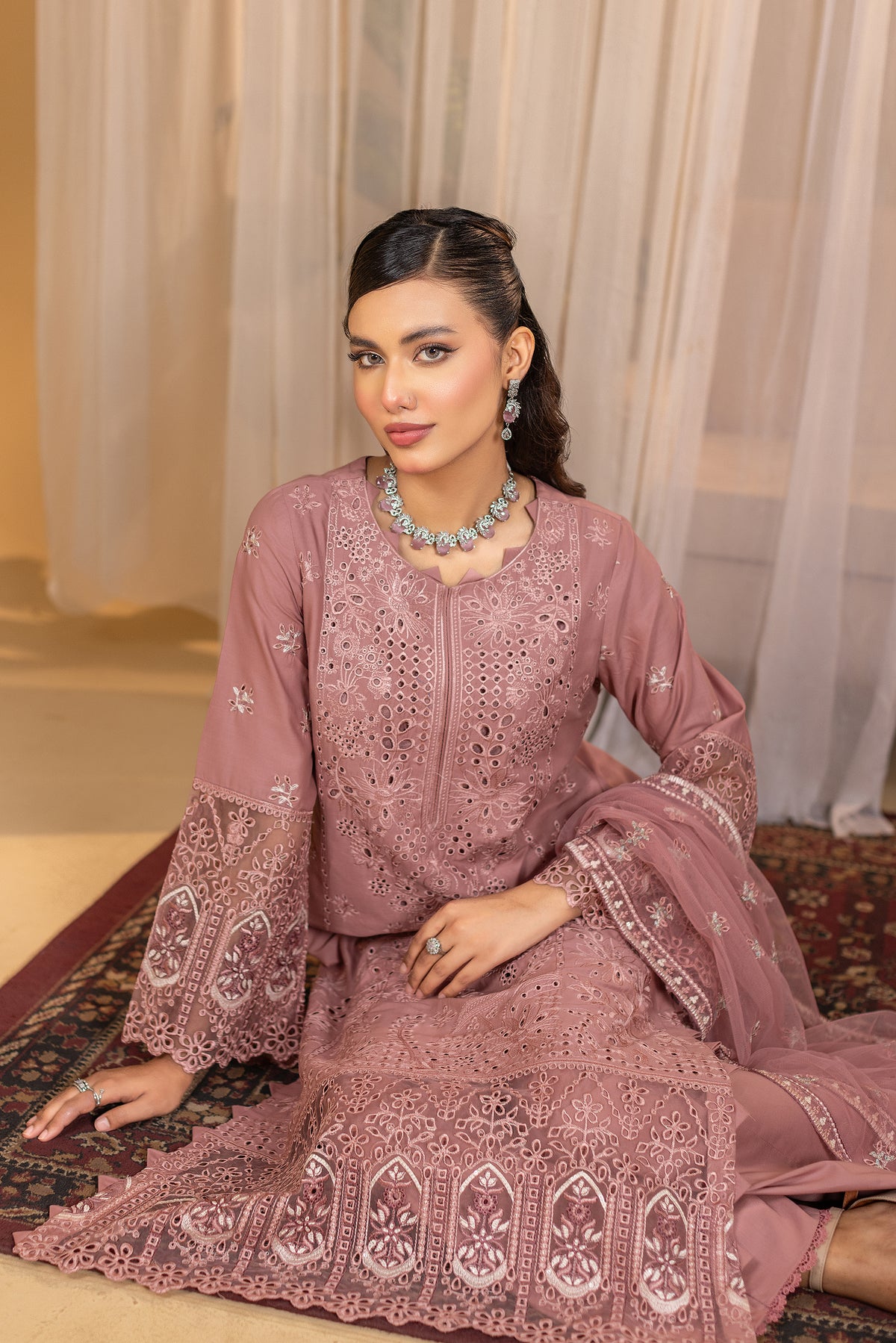ZUMRA - 3PC EMBROIDERED OUTFIT - Henna Mehndi