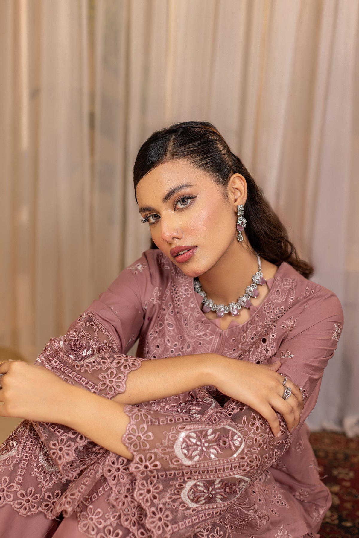 ZUMRA - 3PC EMBROIDERED OUTFIT - Henna Mehndi