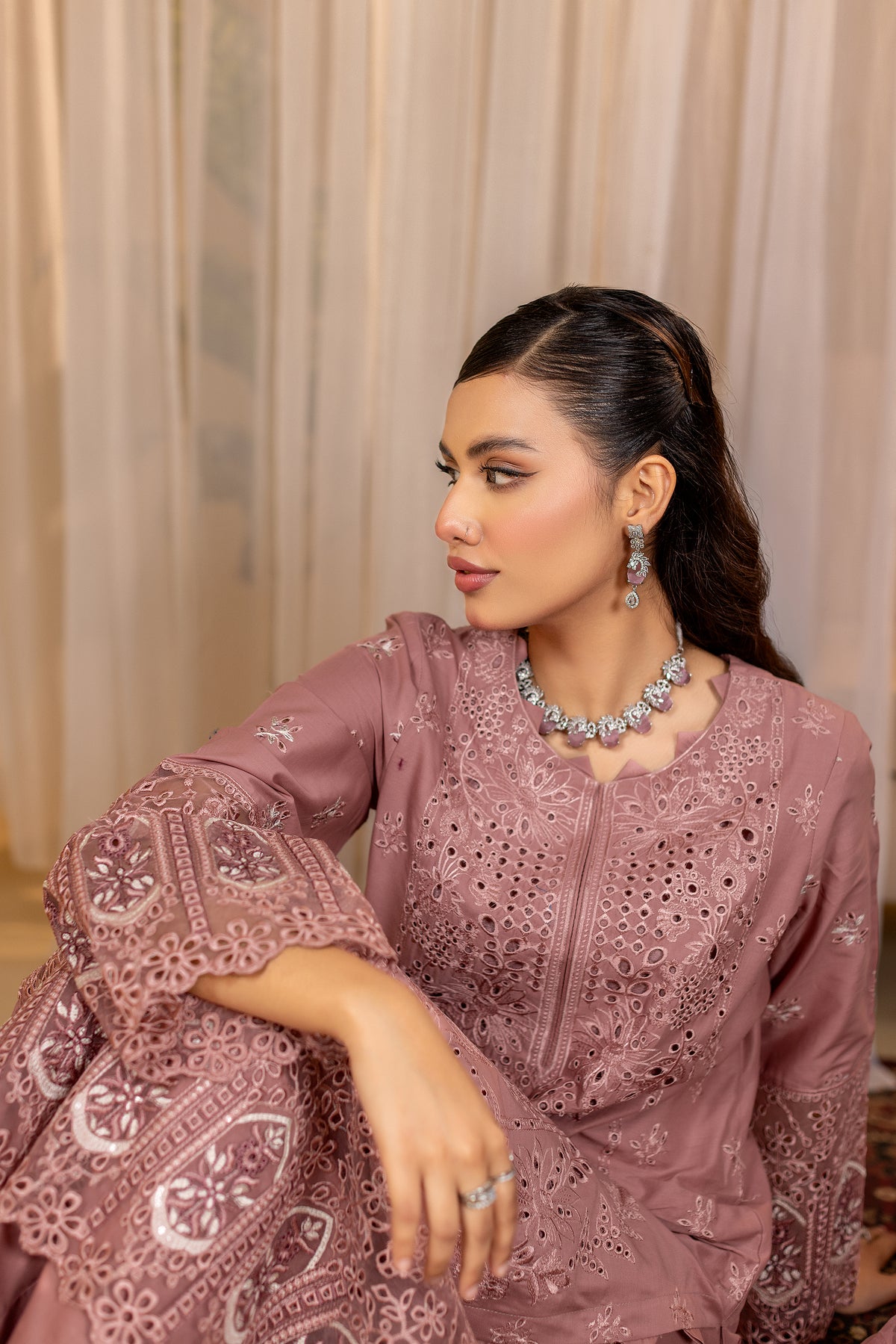 ZUMRA - 3PC EMBROIDERED OUTFIT - Henna Mehndi