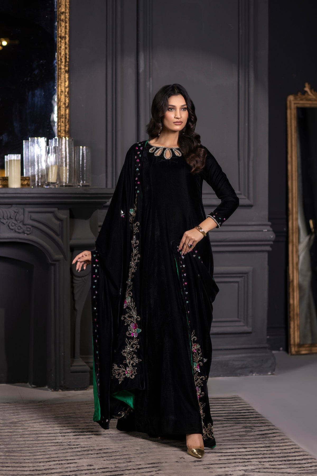 Zulfiya Shawl - Henna Mehndi