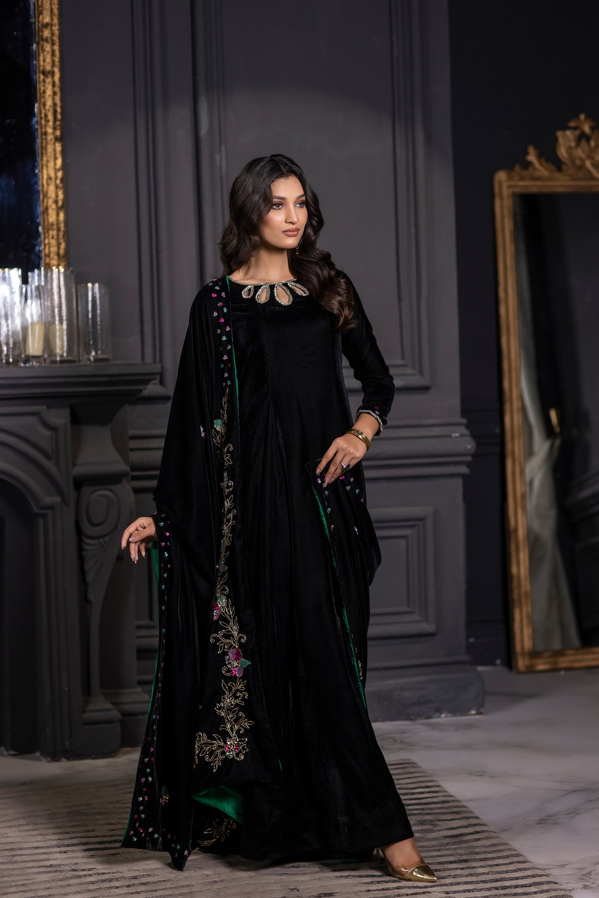 Zulfiya Shawl - Henna Mehndi