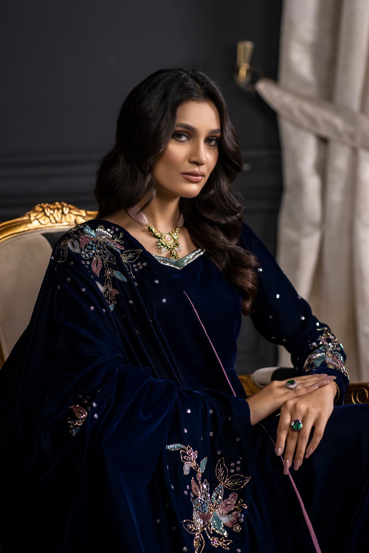 Zarfshan Shawl - Henna Mehndi
