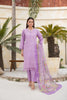 Lilac Embroidered and Printed Outfit