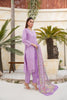 Lilac Embroidered and Printed Outfit
