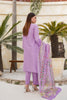 Lilac Embroidered and Printed Outfit