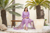 Lilac Embroidered and Printed Outfit
