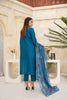 Teal Embroidered and Printed Outfit