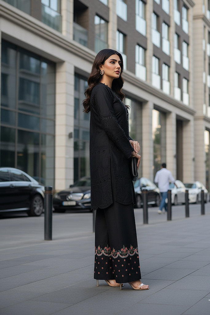 ELZA - 2PC EMBROIDERED OUTFIT - Henna Mehndi