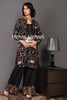 Black Jumpsuit Outfit With Velvet Jacket - Henna Mehndi