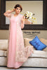 Tea Pink Embroidered Gown Outfit - Henna Mehndi