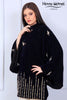 Black Velvet Pearl & Diamante Embroidered Outfit - Henna Mehndi