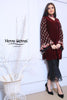 Maroon Velvet Embroidered Outfit - Henna Mehndi