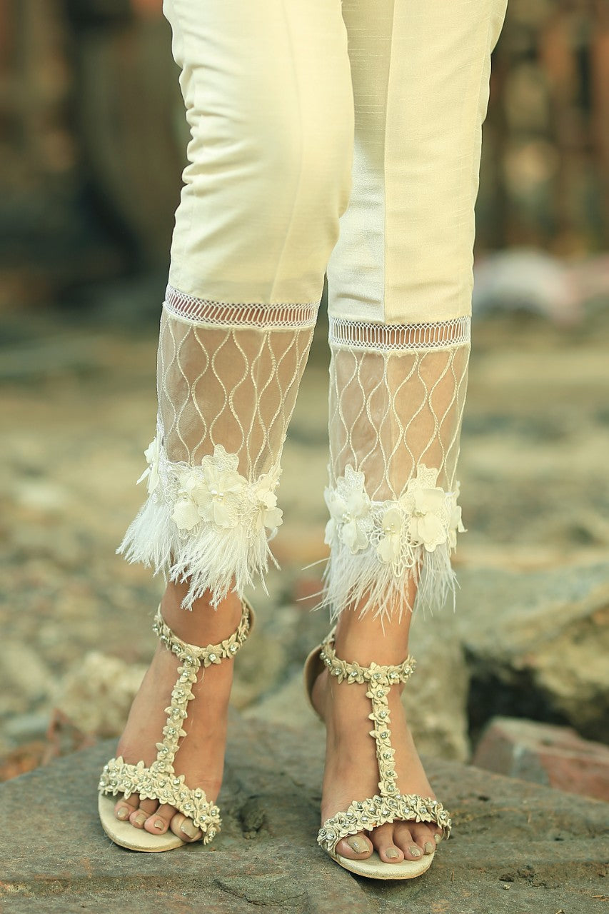 Feather Trousers - Henna Mehndi