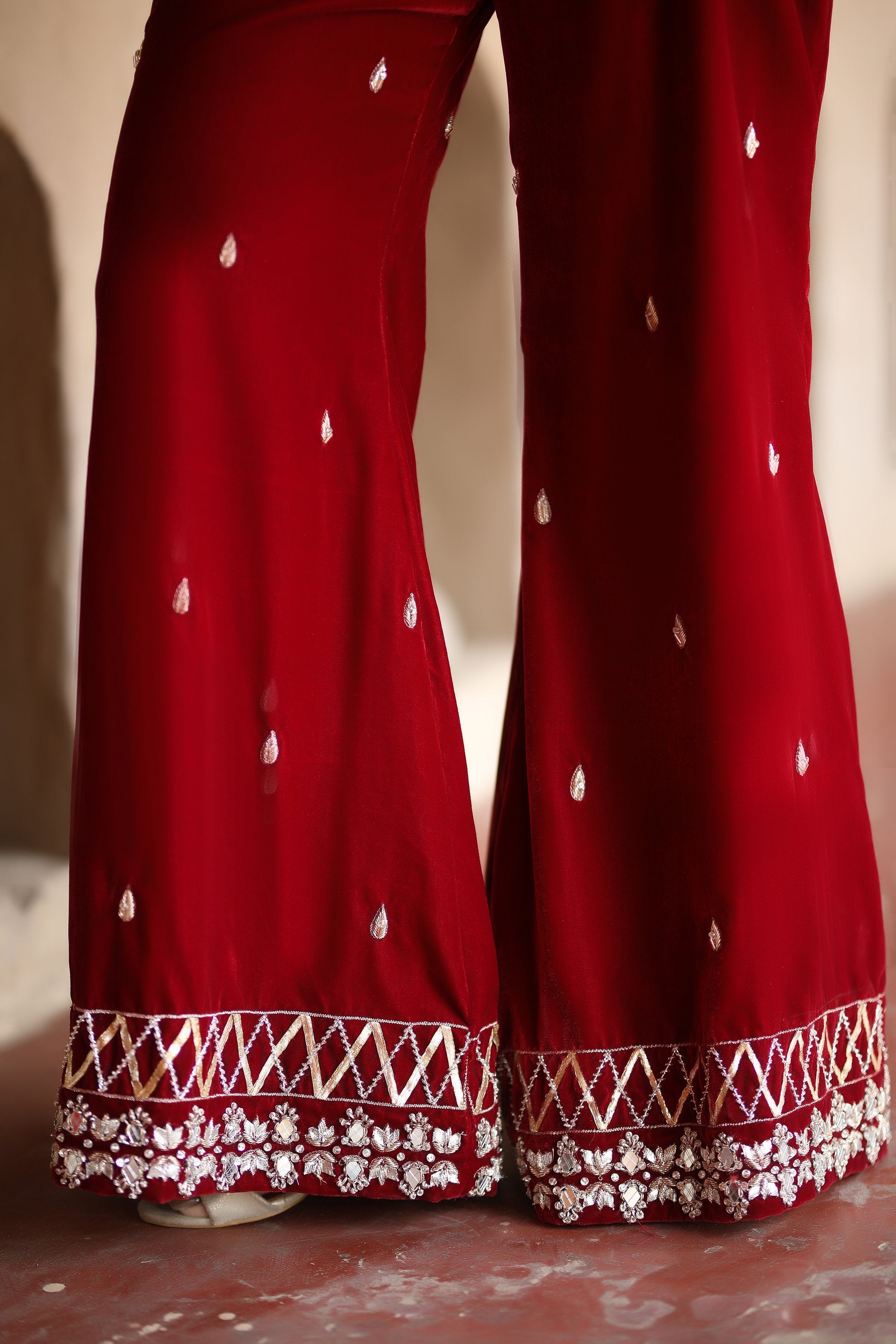 Scarlet Passion Trousers - Henna Mehndi