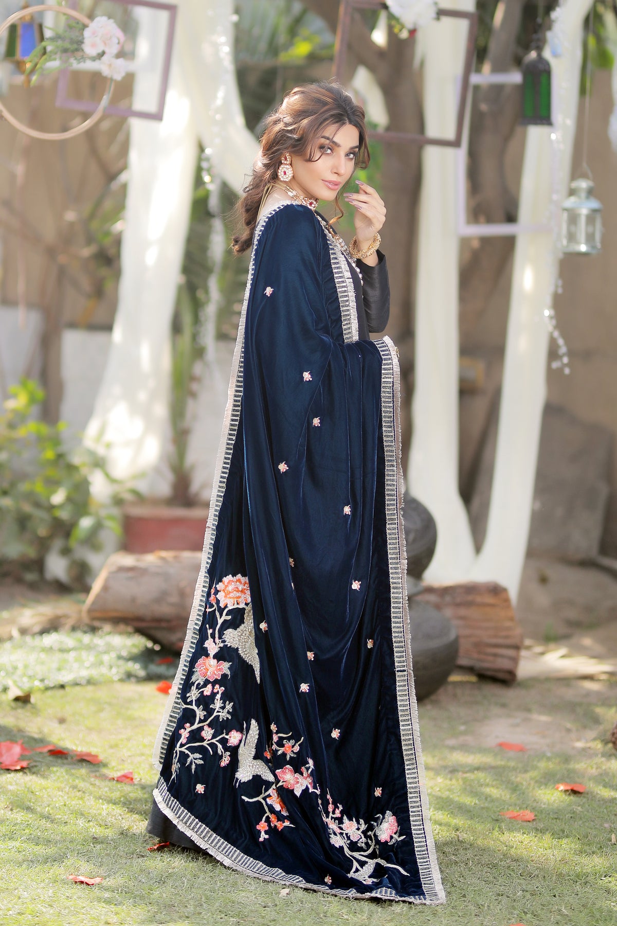 Majestic Flora - Shawl - Henna Mehndi