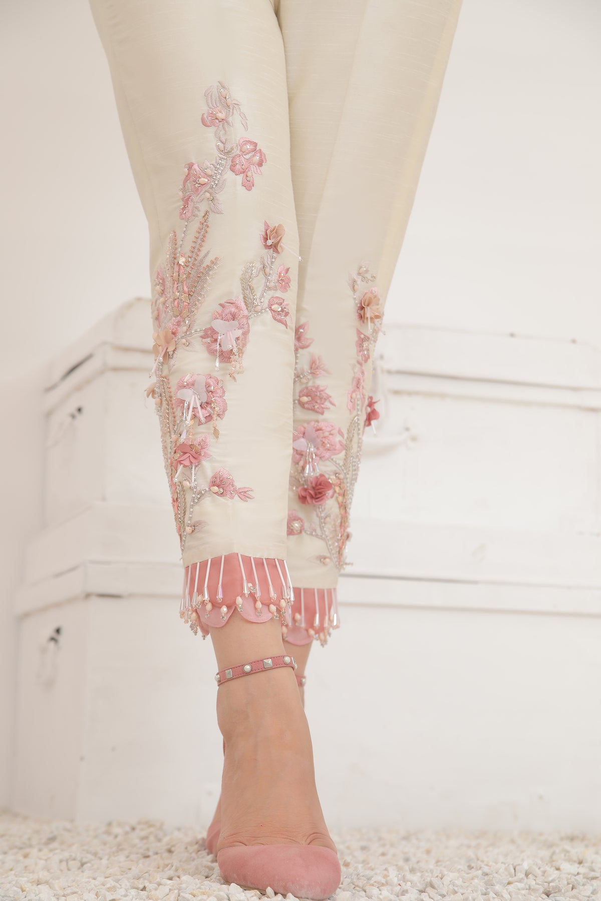 French Rose Trousers - Henna Mehndi