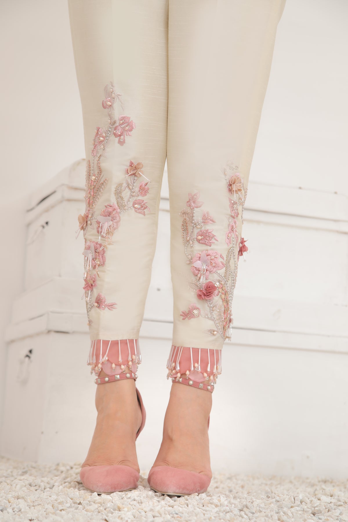French Rose Trousers - Henna Mehndi